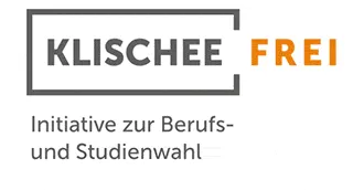 Siegel mit Aufschrift "Klischeefrei. Initiative zur Berufs-und Studienwahl."